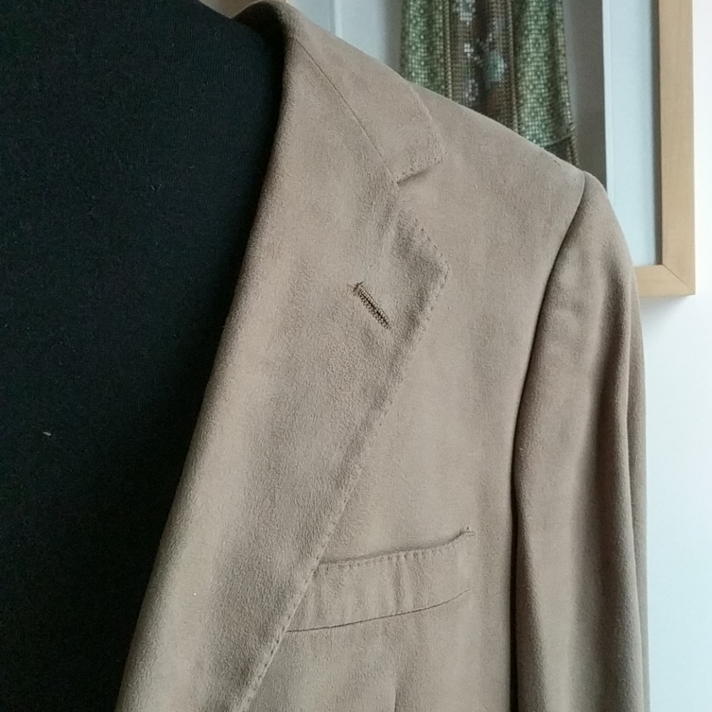 Vintage 1980s Lanvin Jacket Feather Suede